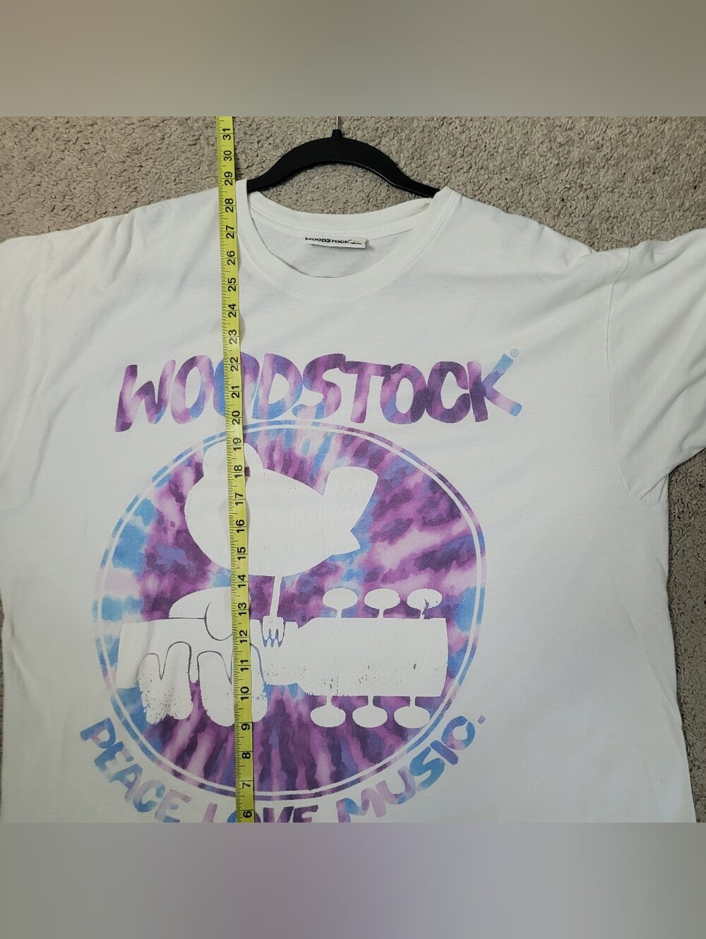 Woodstock Peace Love Music Large T-Shirt - Picture 6 of 7